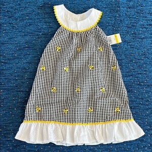 Emily Rose Black and White Ruffled Halter Sundress size 3T